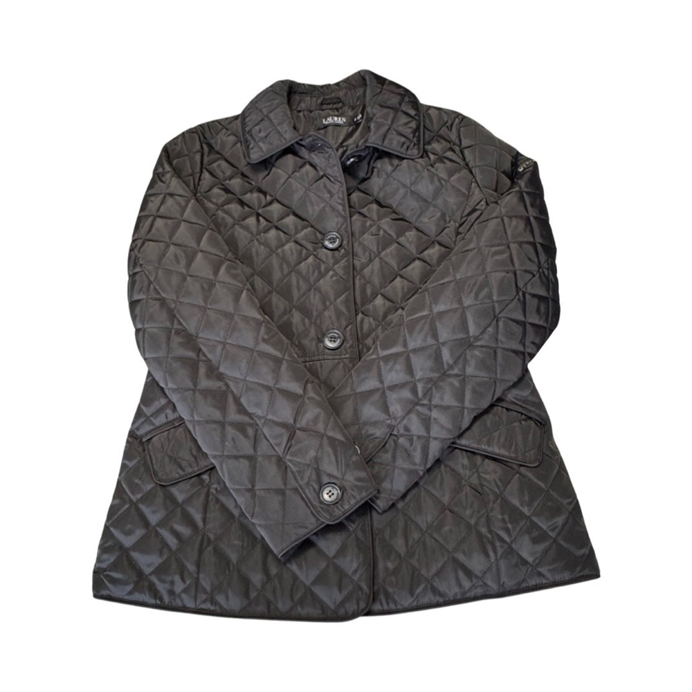 RALPH LAUREN Women’s Quilted Coat in Black, Size S